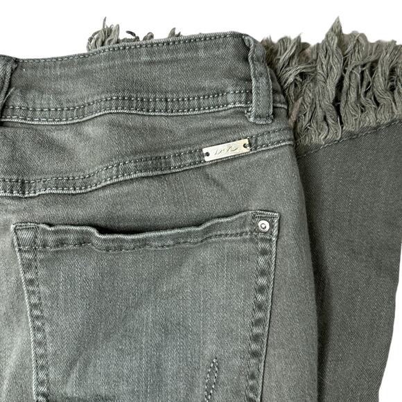 INC International Concepts Denim Green Button Fly Shark Bite Jeans 6 - Picture 5 of 5